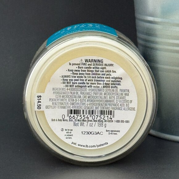 BBW Midnight Blue Citrus White Barn Bath & Body Works Mason Single Wick Candle - Picture 9 of 10